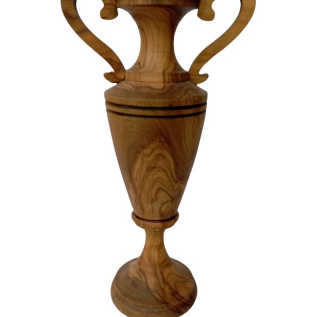 Διακοσμητικός αμφορέας από ξύλο ελιάς 18